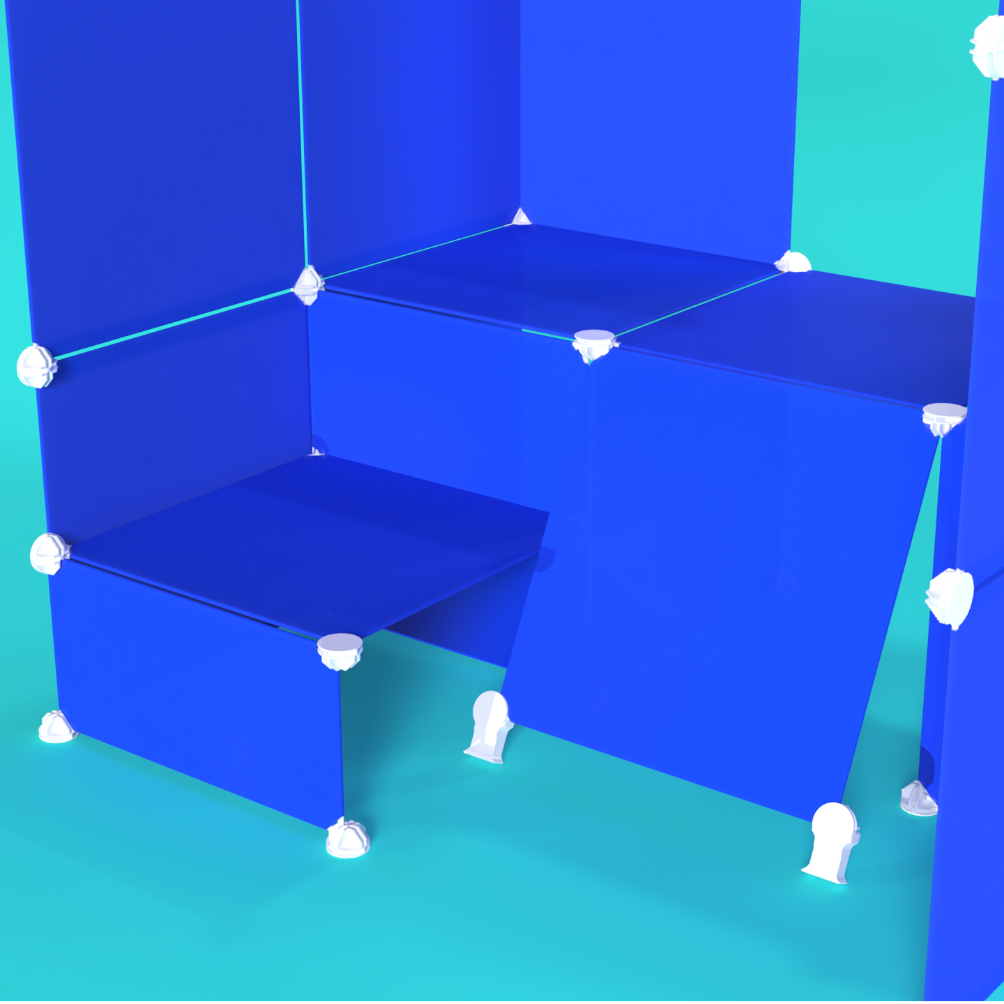 BOOF Gallery (Half) - Frosted Cobalt Blue - Artistbooths