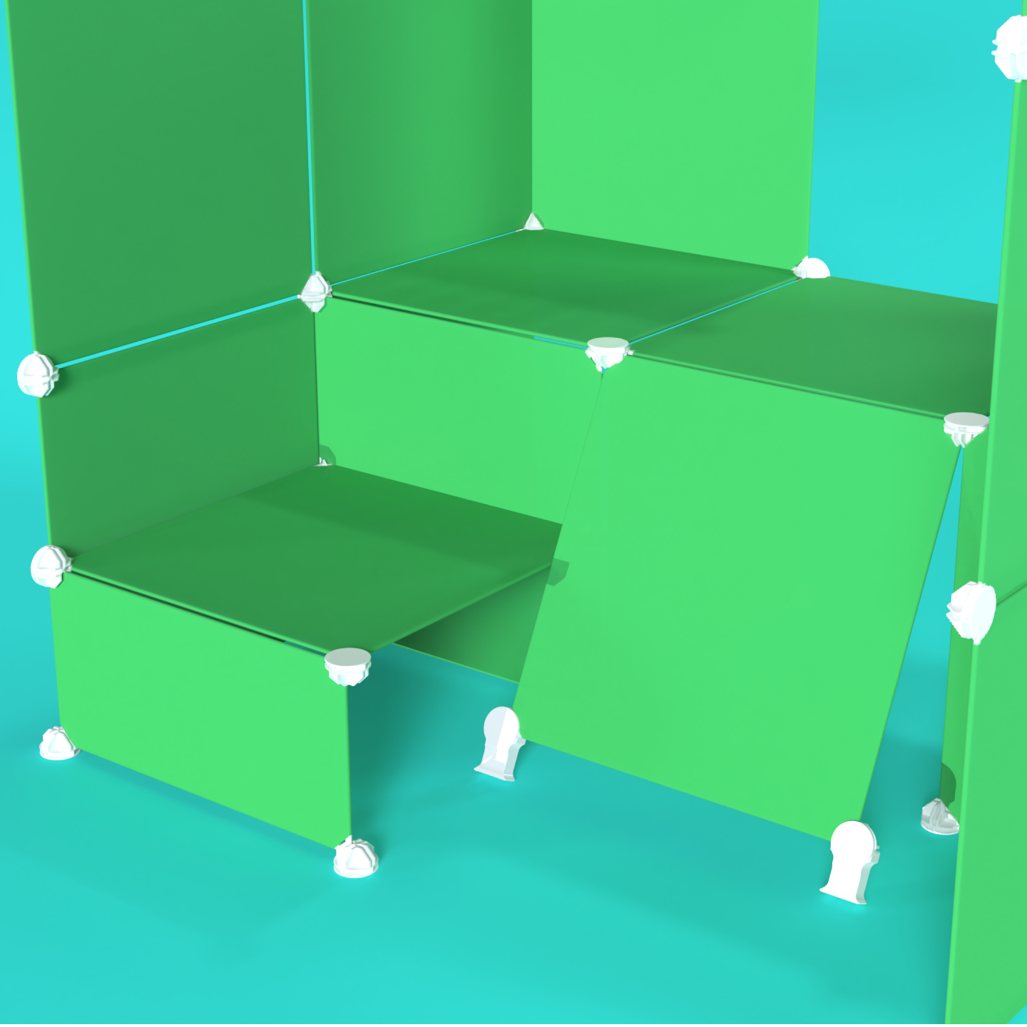 BOOF Gallery (Half) - Frosted Emerald Green - Artistbooths