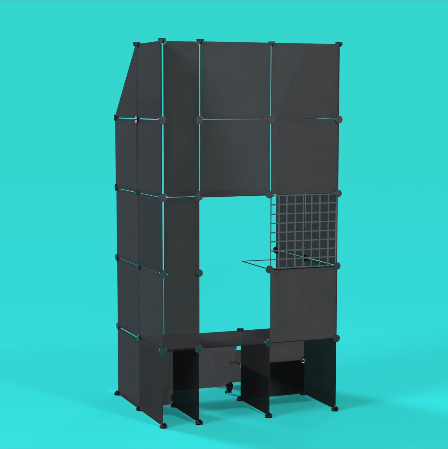 BOOF Gallery (Half) - Frosted Fully Black - Artistbooths