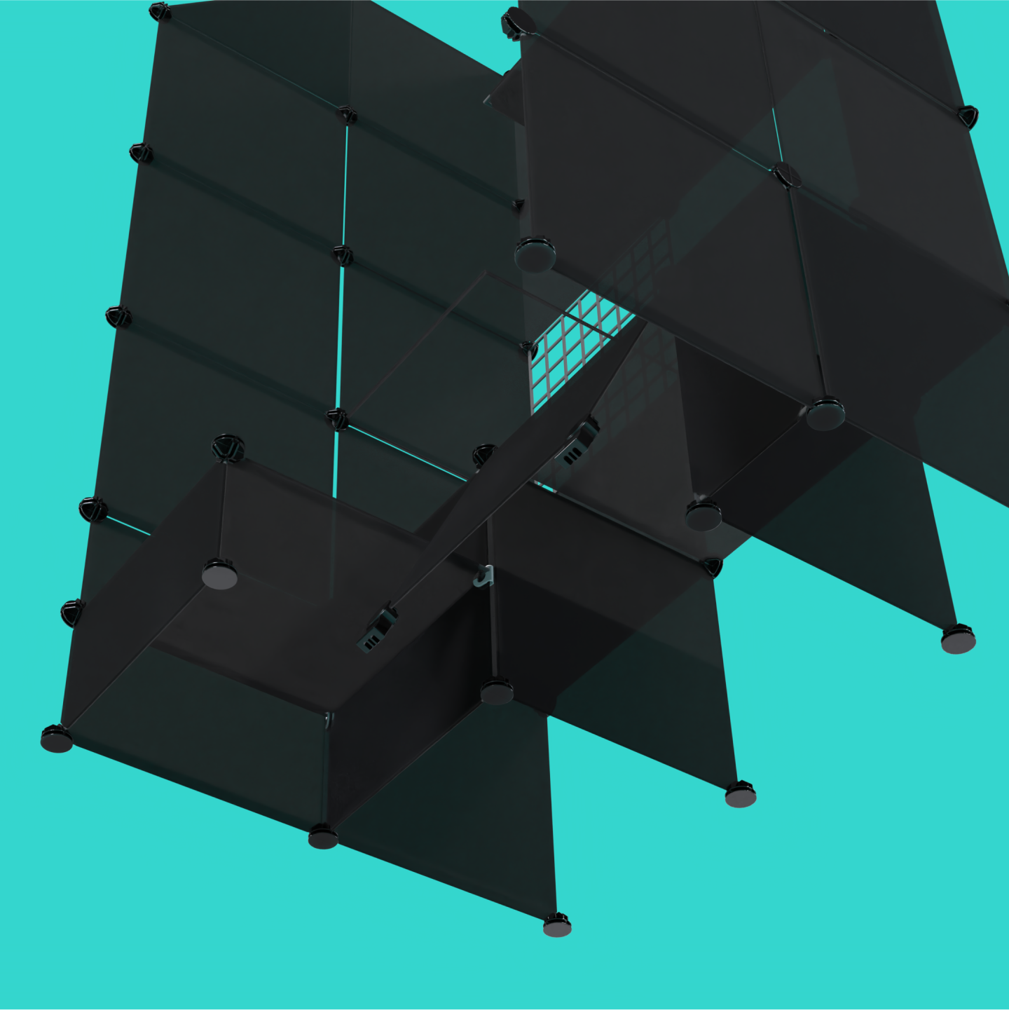 BOOF Gallery (Half) - Frosted Fully Black - Artistbooths