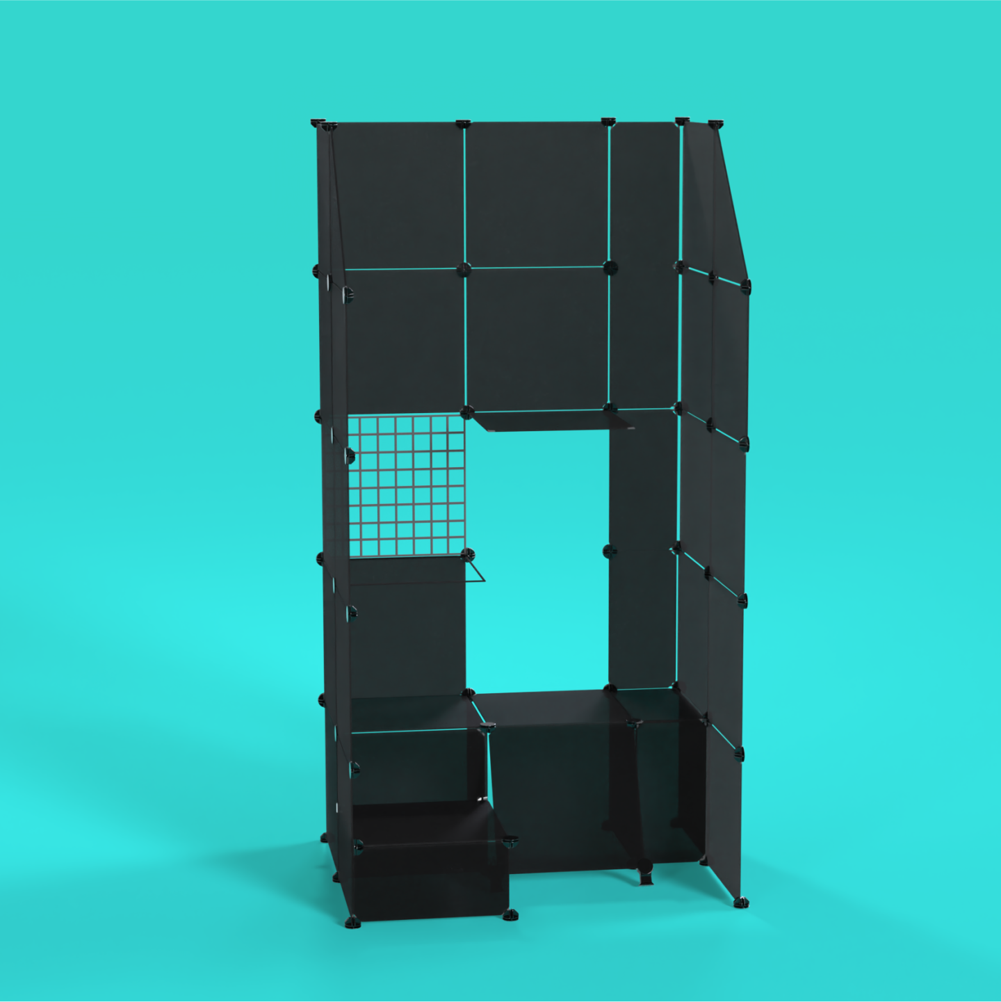 BOOF Gallery (Half) - Frosted Fully Black - Artistbooths
