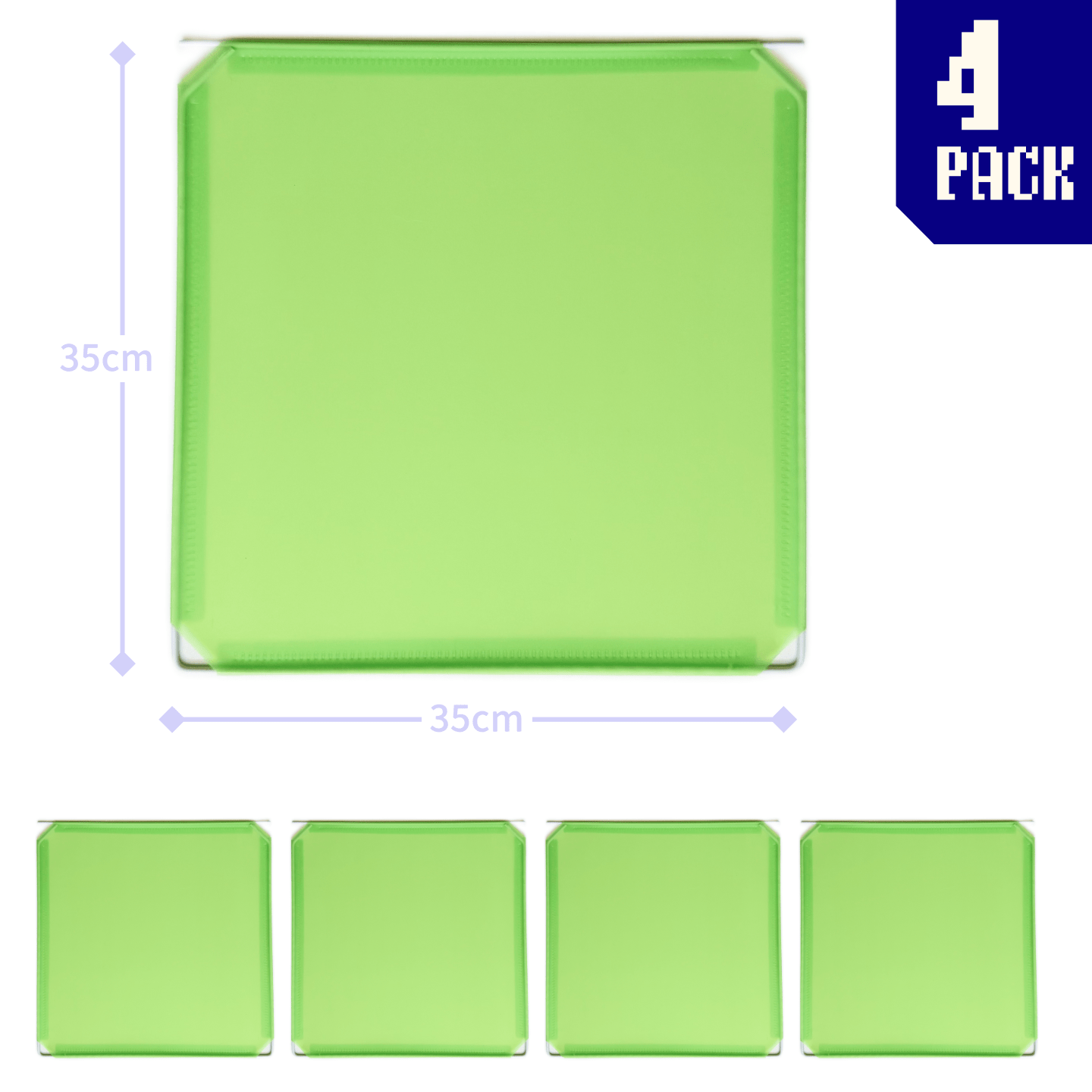 4 sleek avocado green square panels connected by hinges, forming a versatile modular display system for customizable artist booth configurations.