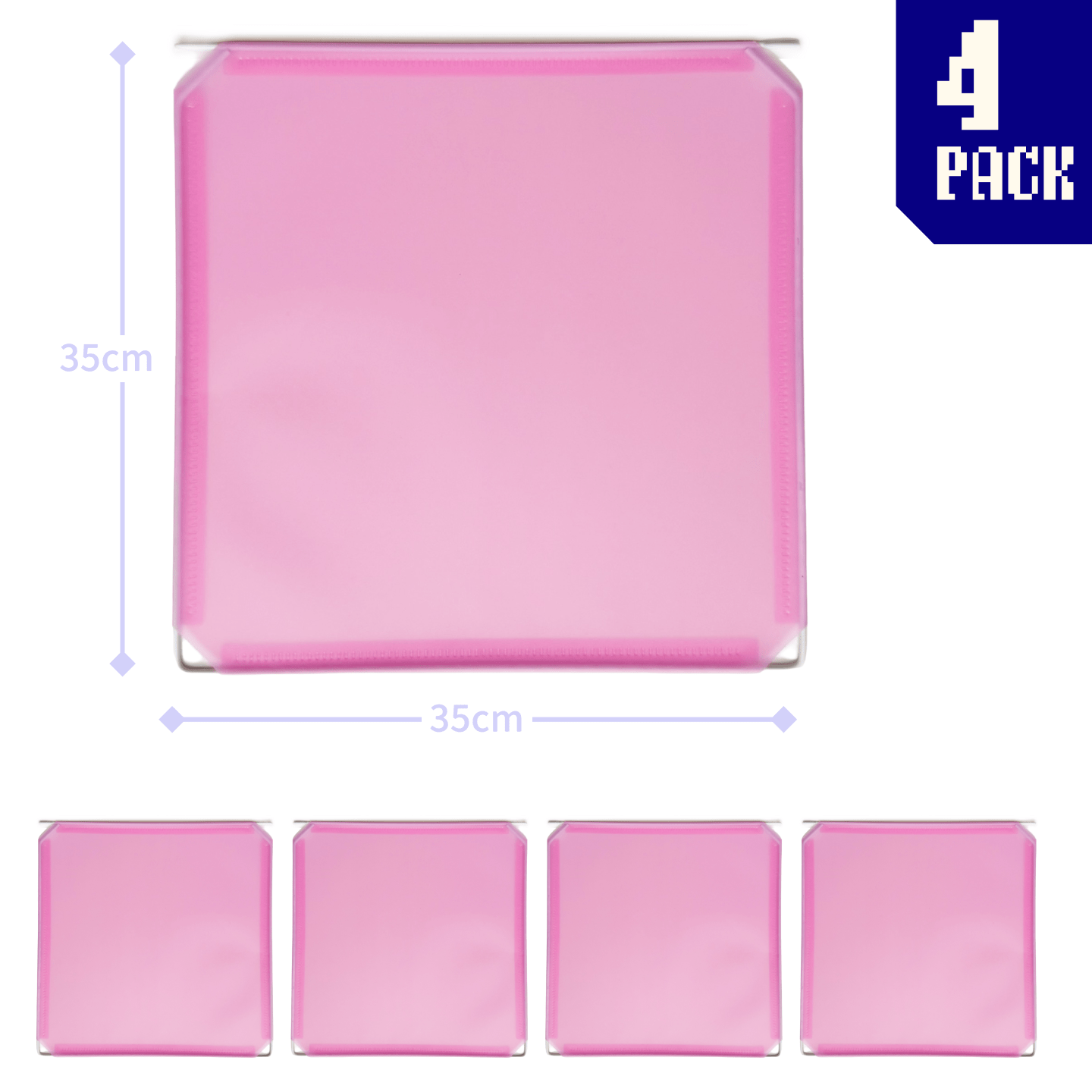 4 sleek cherry blossom pink square panels connected by hinges, forming a versatile modular display system for customizable artist booth configurations.