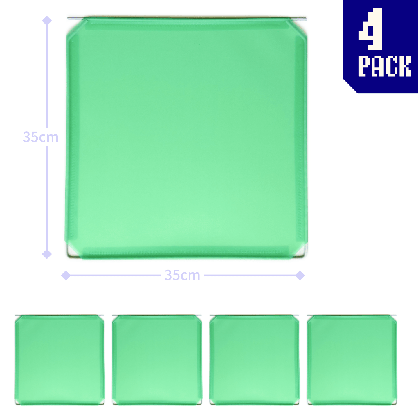 4 sleek mint green square panels connected by hinges, forming a versatile modular display system for customizable artist booth configurations.