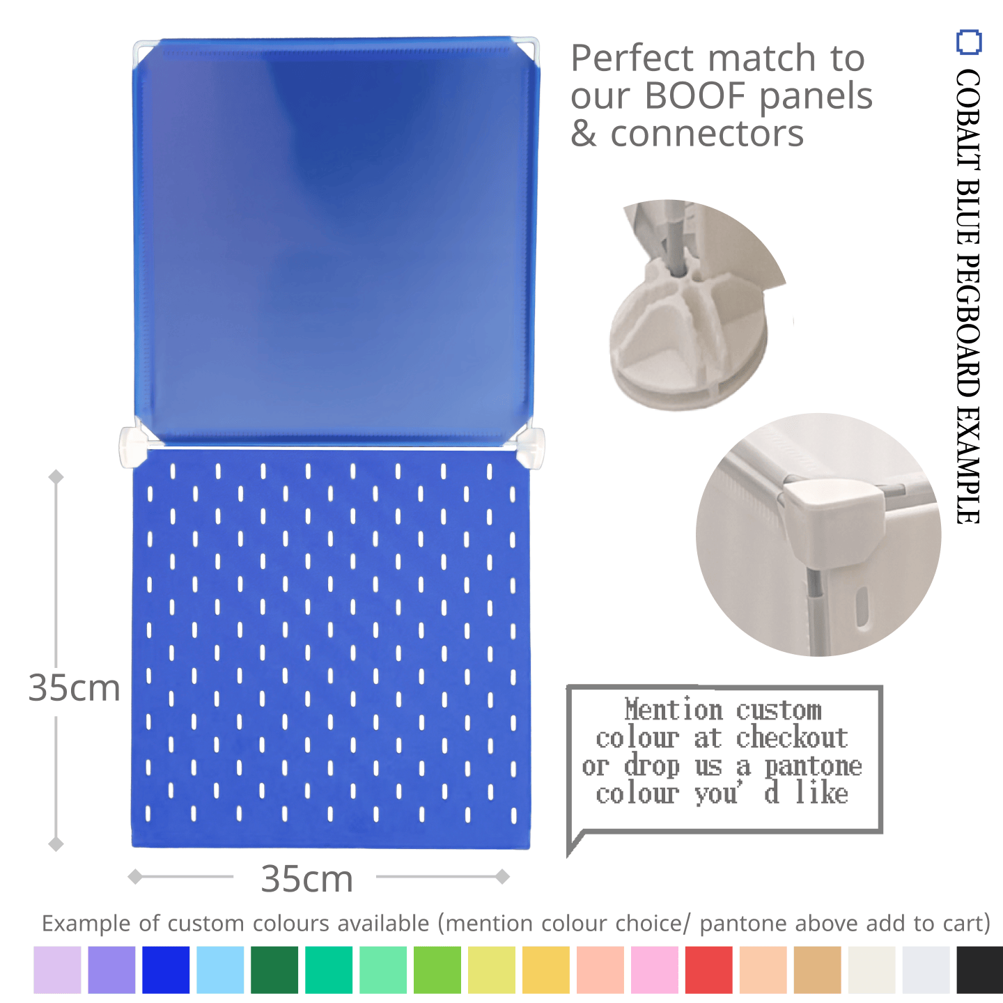 BOOF PANEL PEGBOARD & Display Accessories (custom made per order in Australia)