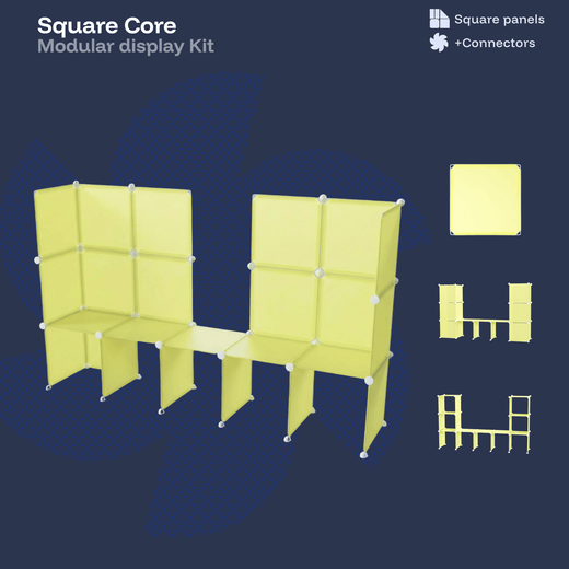 Yuzu Yellow Modular Artist Alley Display Booth Kit with Panels and Connectors