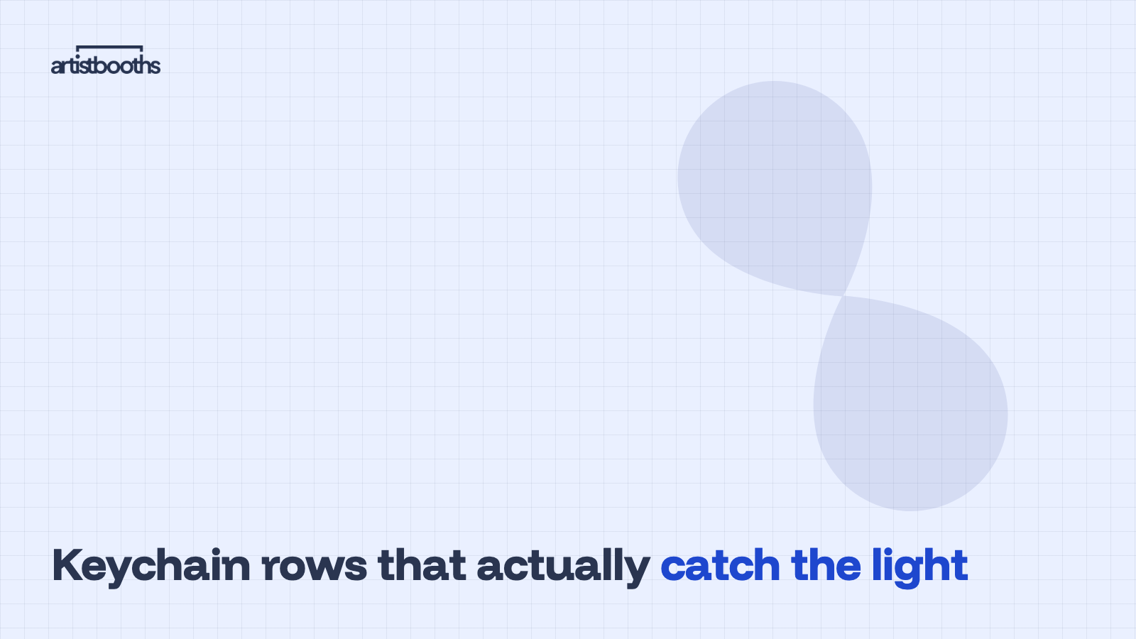 Keychain rows that actually catch the light