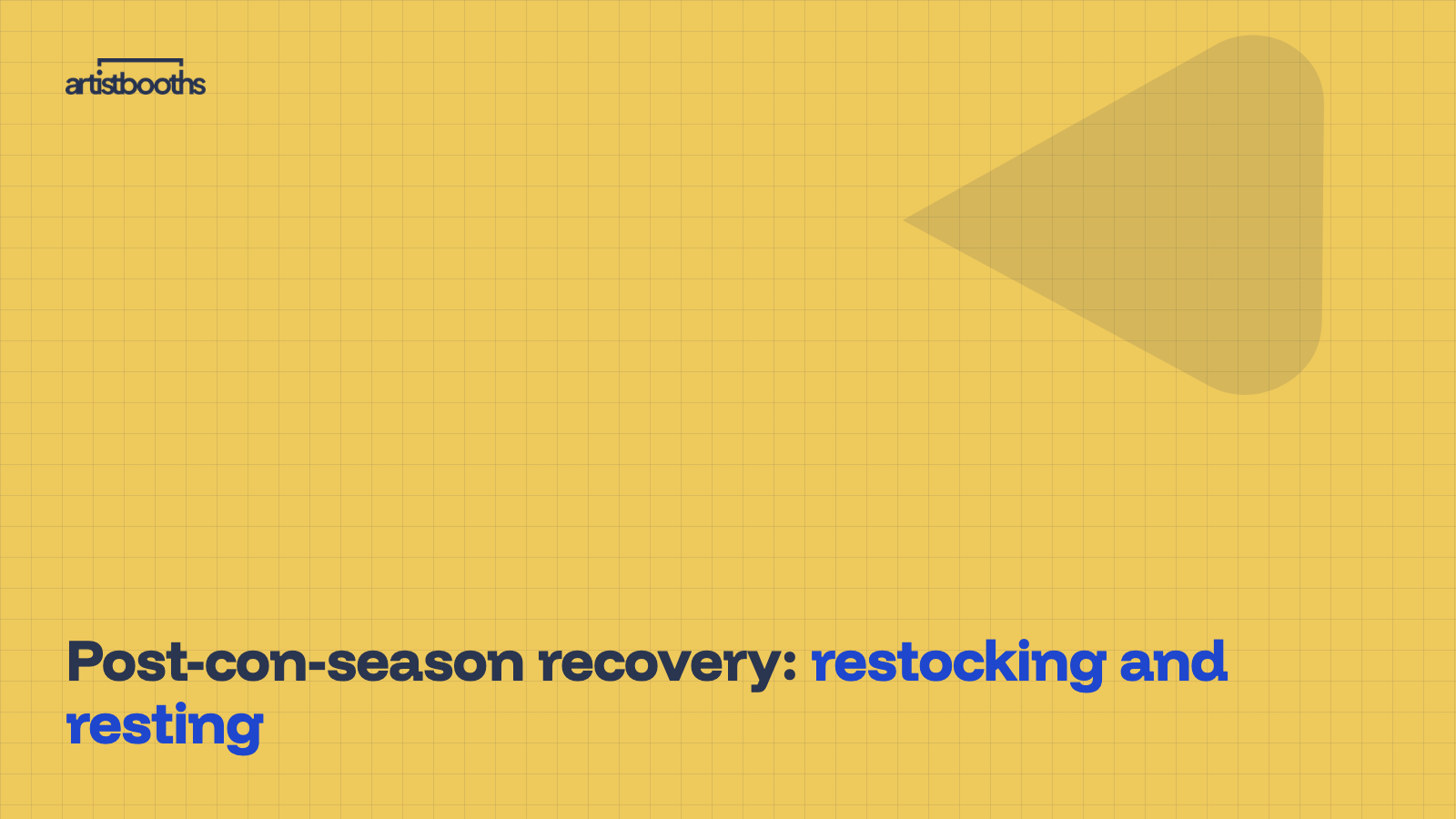 Post-con-season recovery: restocking and resting