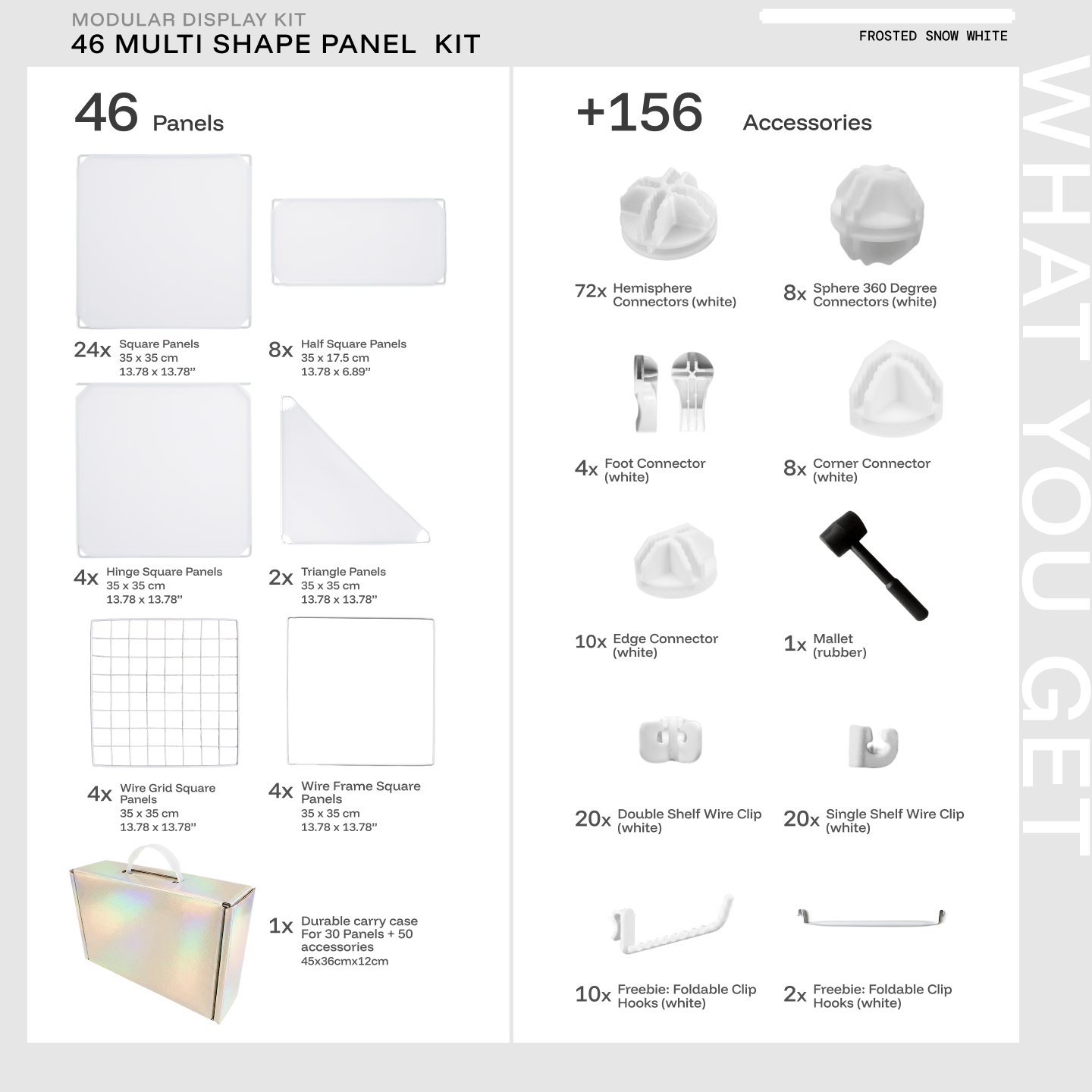 Frosted Ivory White, Shapeshift Lite kit contents