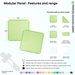 Shapeshift Base 46 Frosted Avocado Green (PMS 359C) modular panel close-up features