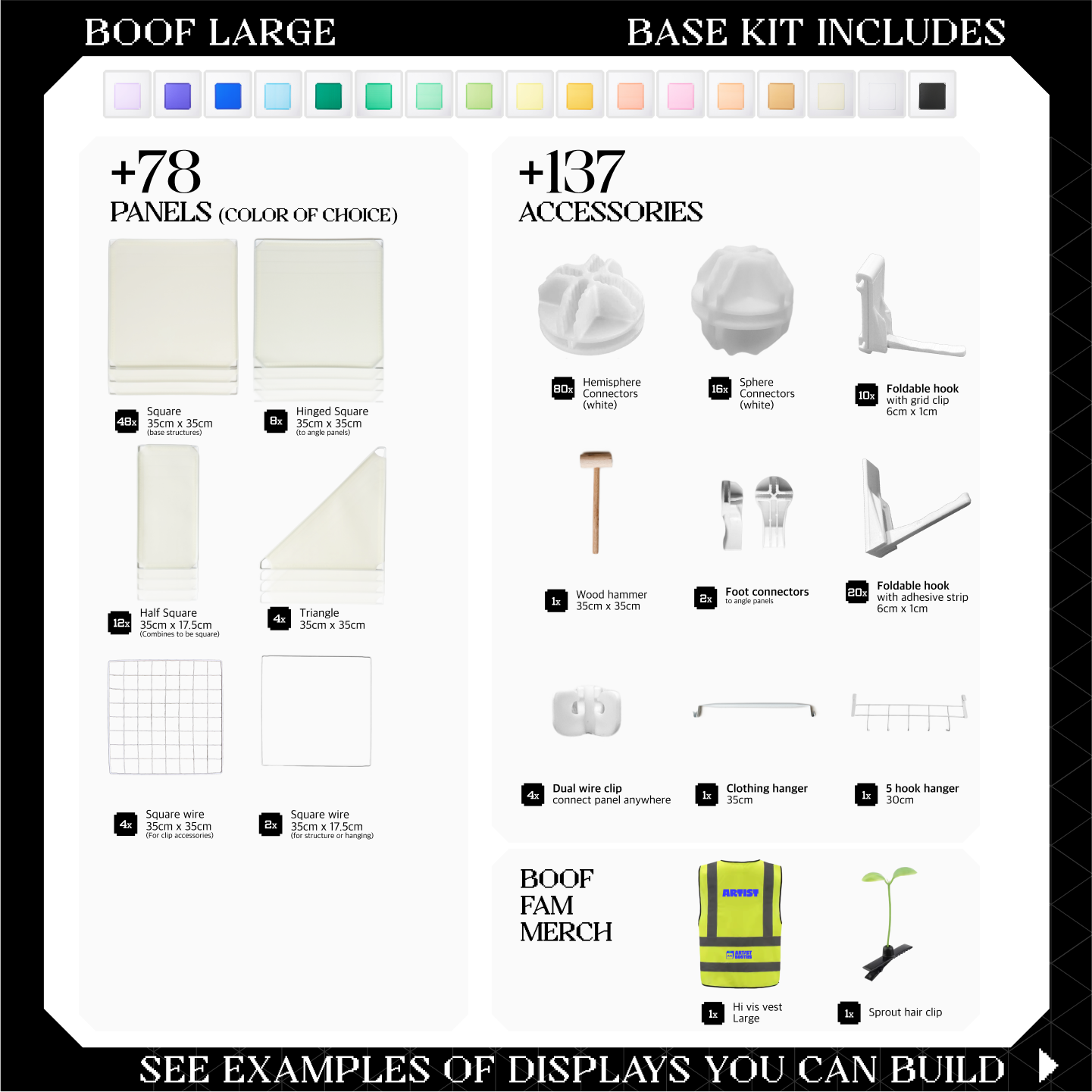 BOOF Large  - Modular cube Artist table setup