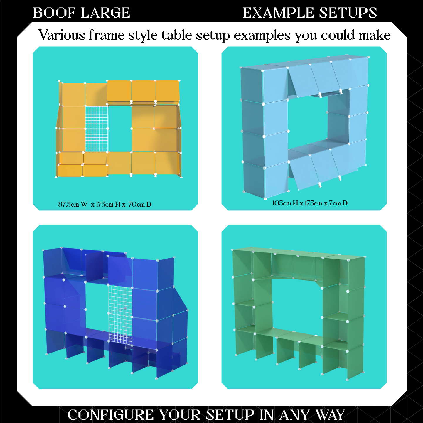 BOOF Large  - Modular cube Artist table setup