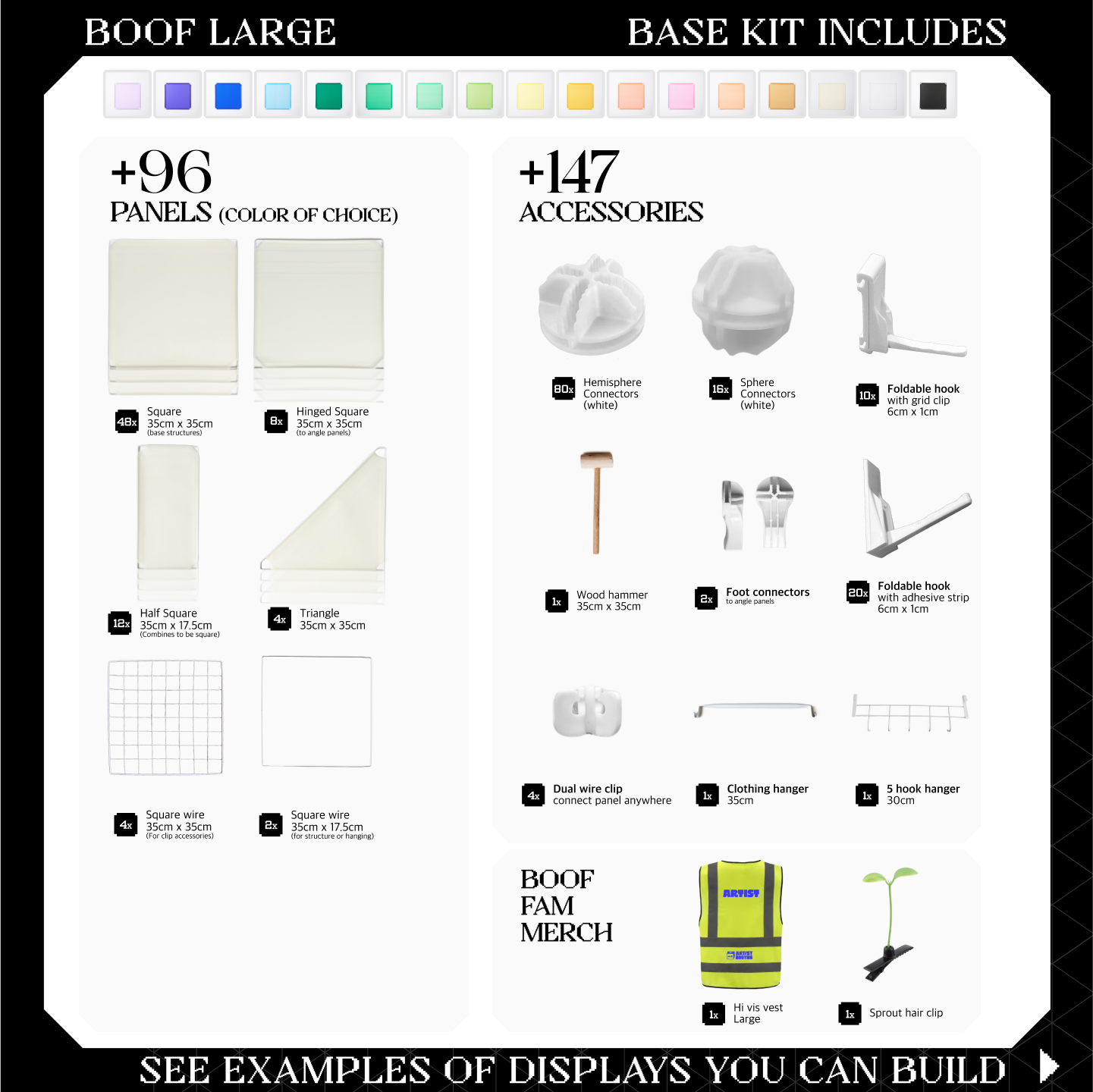 BOOF Extra Large - Modular cube Artist table setup