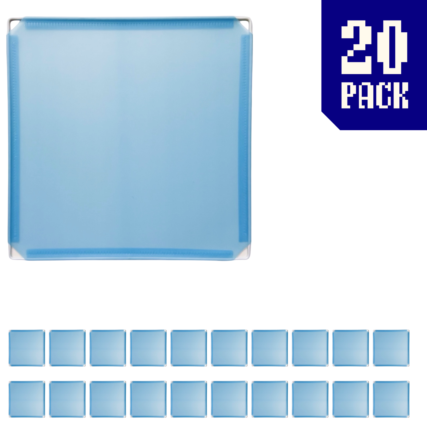 Square Panel (35x35cm) - Frosted Blue Sky - 20 Multipack