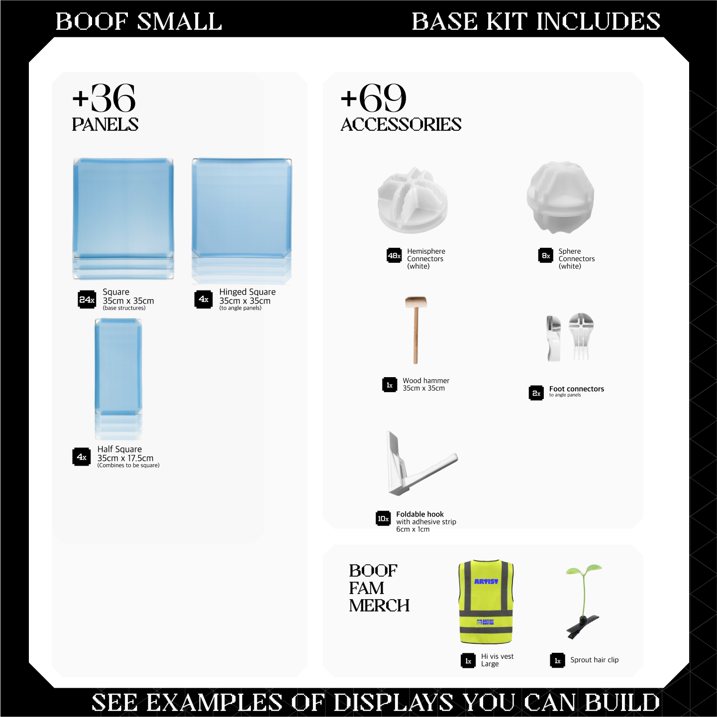 BOOF Small  - Modular cube Artist table setup