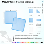 Shapeshift Base 46 Frosted Blue Sky (PMS 284C) modular panel close-up features