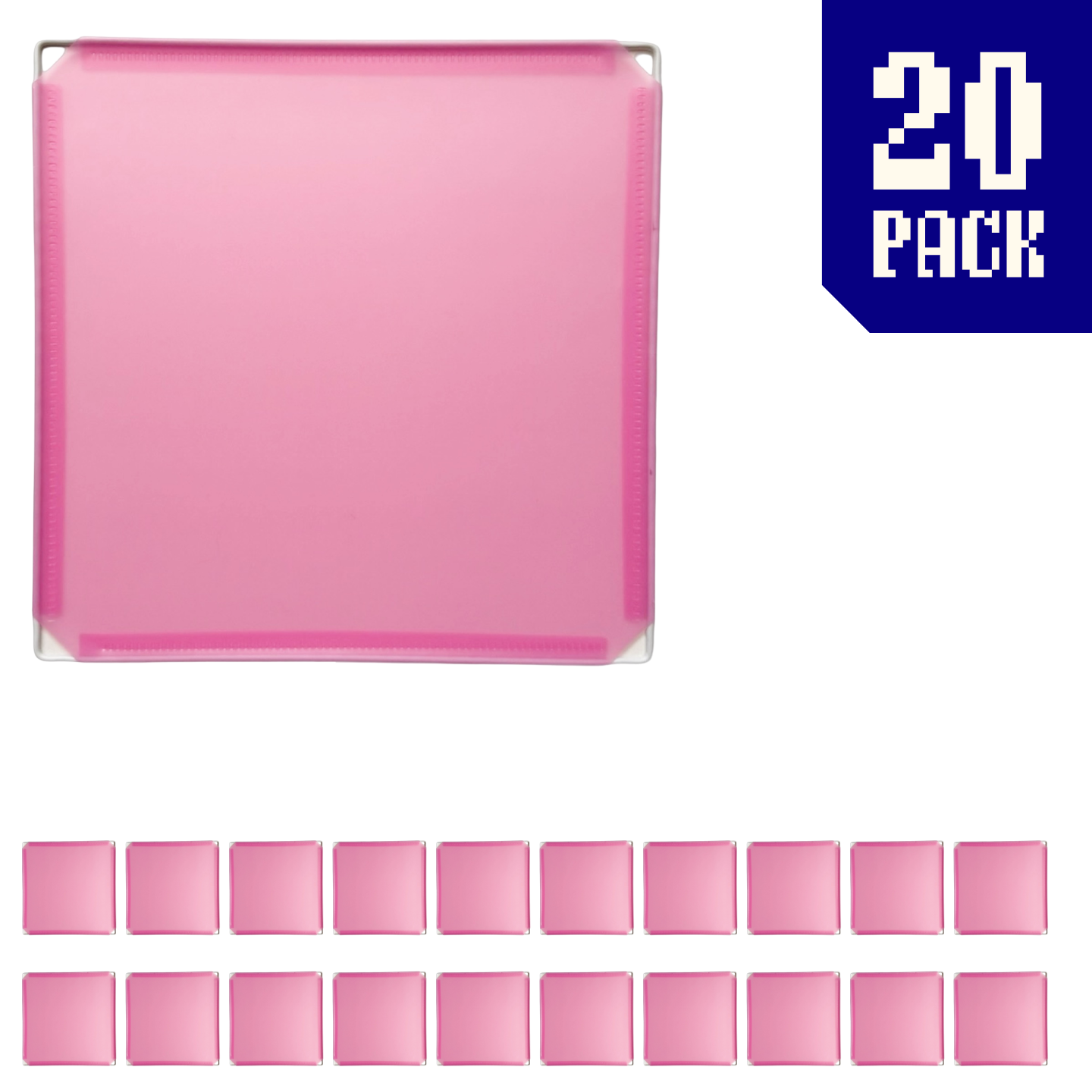 Square Panel (35x35cm) - Frosted Cherry Blossom Pink - 20 Multipack