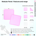Shapeshift Base 46 Frosted Watermelon Pink (PMS 210 C) modular panel close-up features