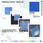 Shapeshift Base 46 Frosted Royal Blue (PMS 2386 C) modular panels shown in real life