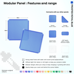 Shapeshift Base 46 Frosted Royal Blue (PMS 2386 C) modular panel close-up features