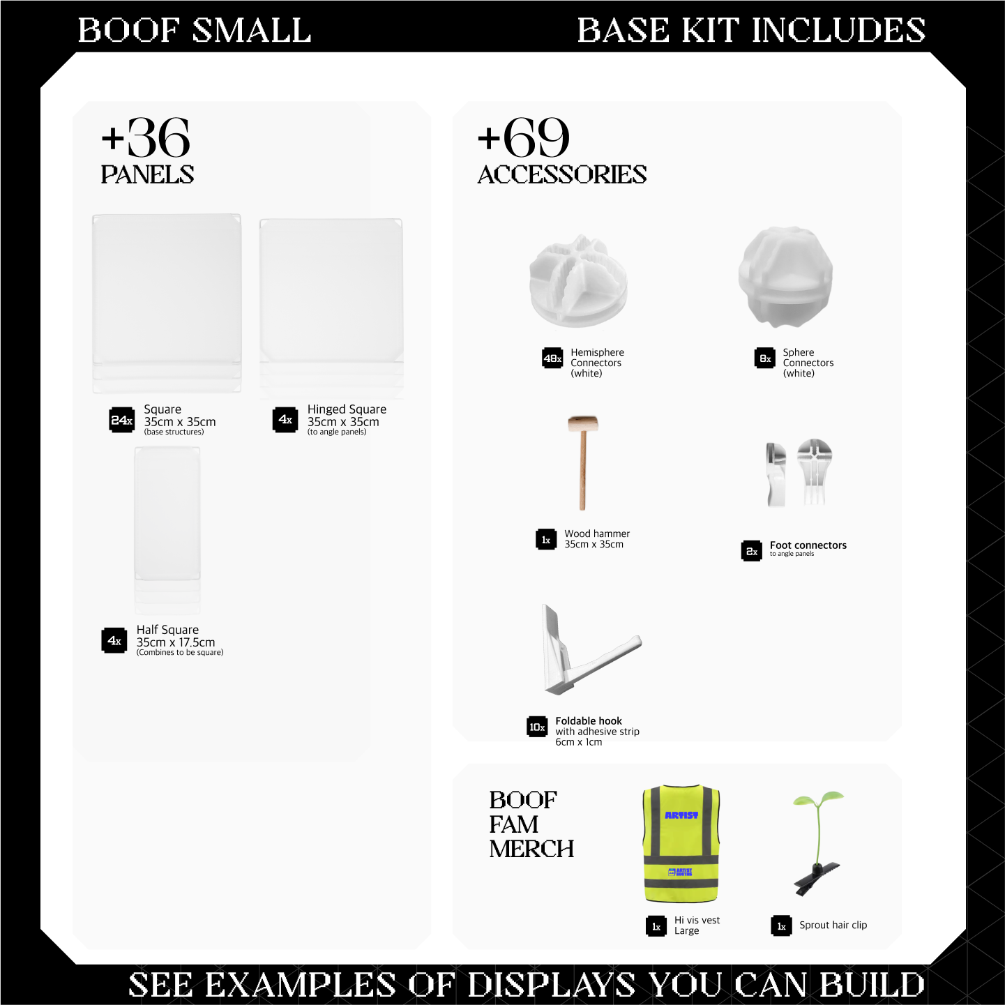 BOOF Small  - Modular cube Artist table setup