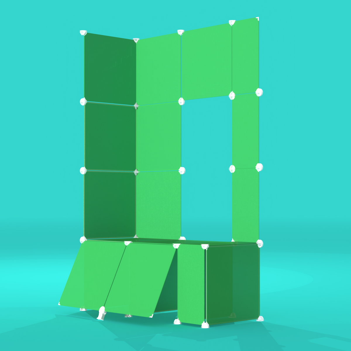 Frosted Emerald Green