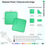 Shapeshift Base 46 Frosted Jade Green (PMS 7739 C) modular panel close-up features
