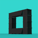 Foldable market stand for indie creators, used by independent creators, artists, and illustrators at comic cons, markets, and pop-up events