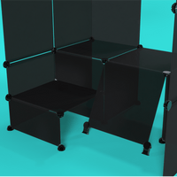 BOOF Gallery (Half) - Frosted Fully Black - Artistbooths