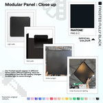 Shapeshift Base 46 Frosted Fully Black (PMS 6 C) modular panels shown in real life