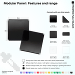 Shapeshift Base 46 Frosted Fully Black (PMS 6 C) modular panel close-up features
