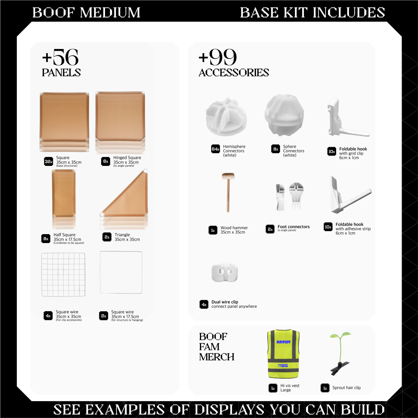 BOOF Medium - Modular cube Artist table setup