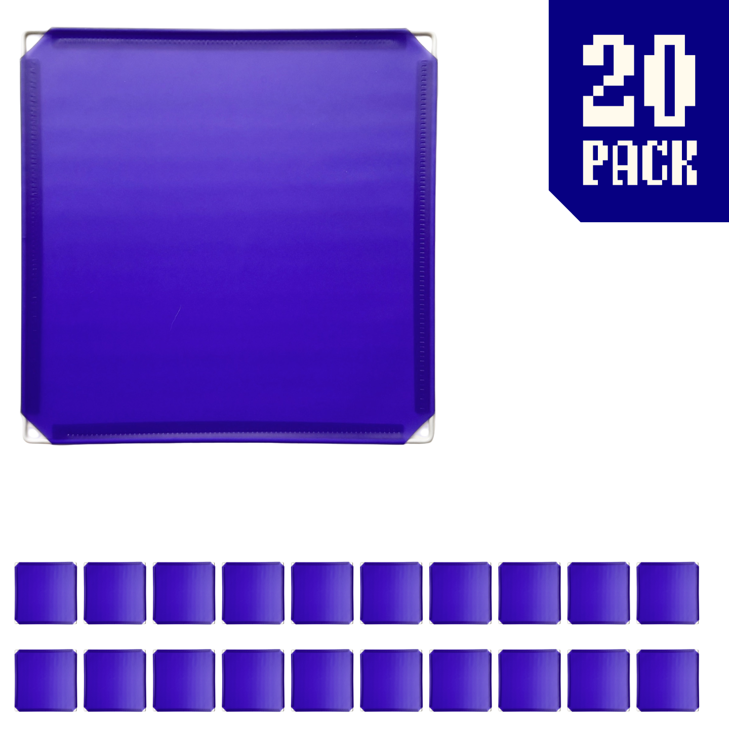 Square Panel (35x35cm) - Frosted Indigo Purple - 20 Multipack