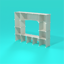 Lightweight, stackable grid panels with adjustable shelving for artist exhibits, used by independent creators, artists, and illustrators at comic cons, markets, and pop-up events