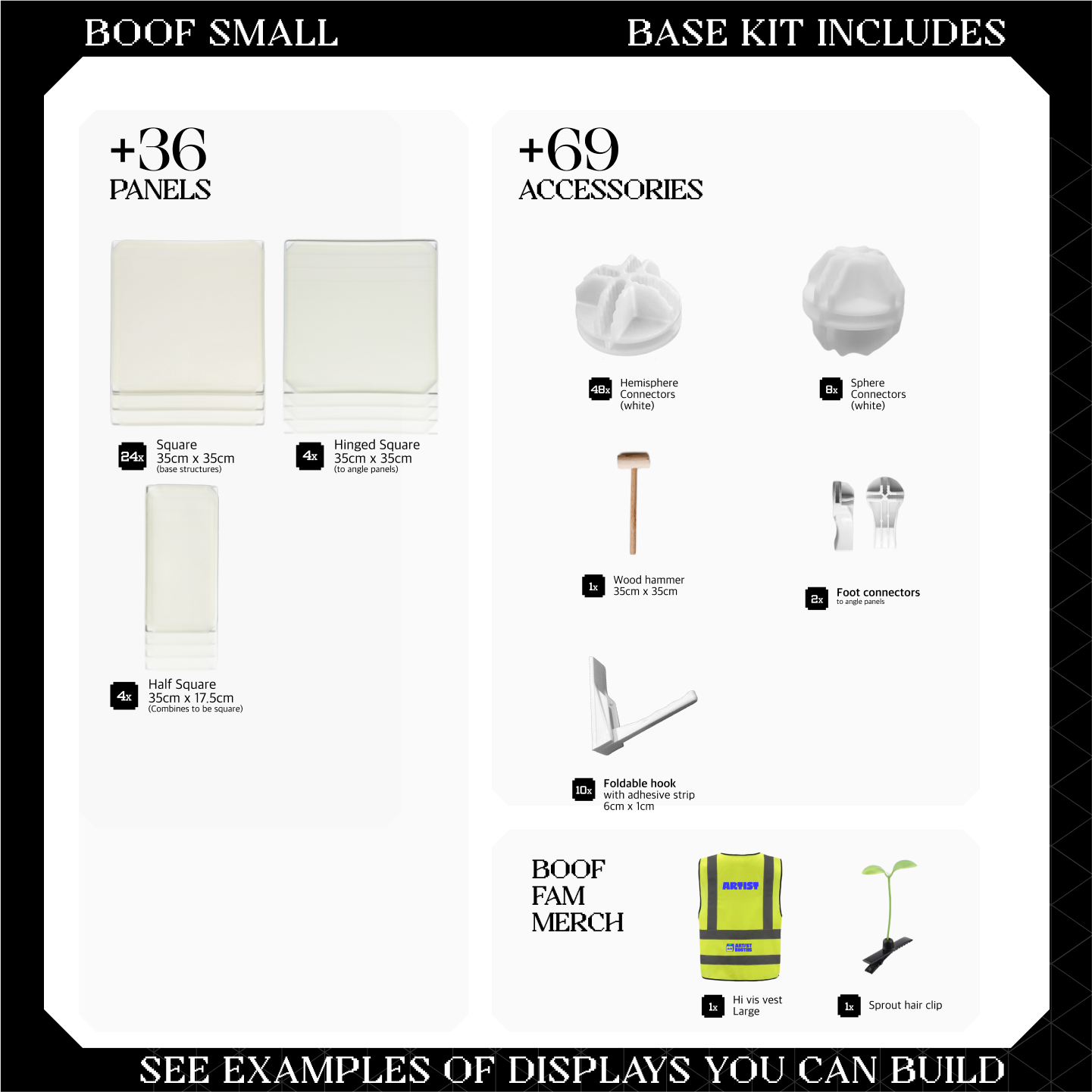 BOOF Small  - Modular cube Artist table setup