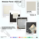 Shapeshift Base 46 Frosted Ivory White (PMS 7527 C) modular panels shown in real life