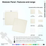 Shapeshift Base 46 Frosted Ivory White (PMS 7527 C) modular panel close-up features