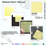 Shapeshift Base 46 Frosted Lemon Yellow (PMS 7401 C) modular panels shown in real life