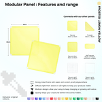 Shapeshift Base 46 Frosted Lemon Yellow (PMS 7401 C) modular panel close-up features