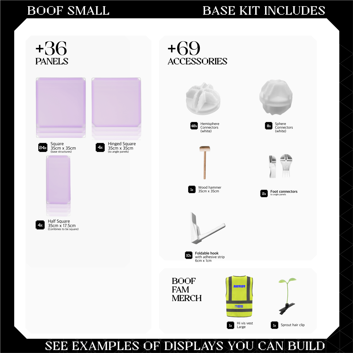 BOOF Small  - Modular Cube Artist Table Setup