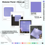 Shapeshift Base 46 Frosted Lavender Purple (PMS 2715 C) modular panels shown in real life