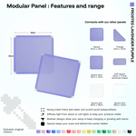 Shapeshift Base 46 Frosted Lavender Purple (PMS 2715 C) modular panel close-up features