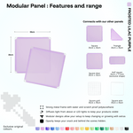 Shapeshift Base 46 Frosted Lilac Purple (PMS 263 C) modular panel close-up features
