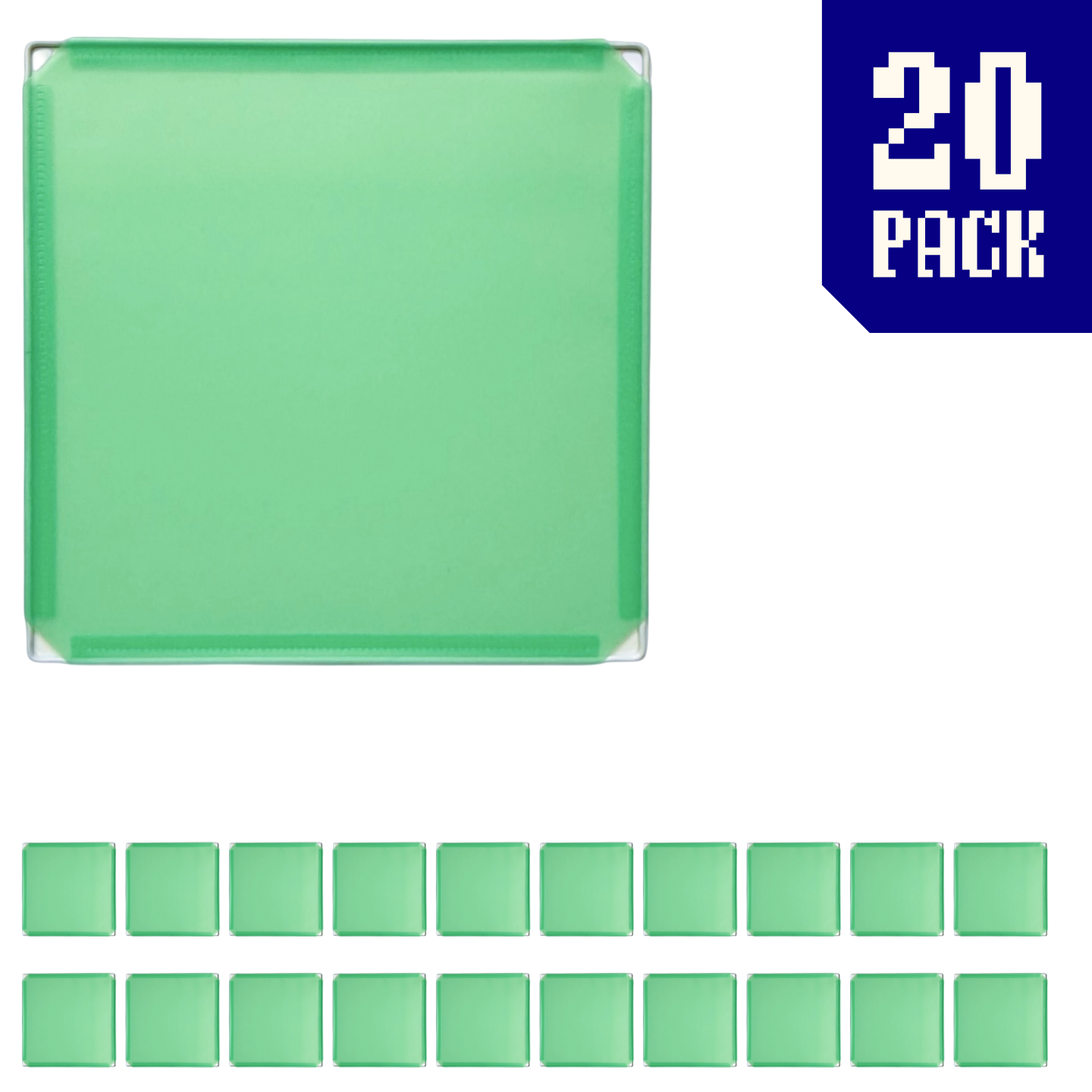 Square Panel (35x35cm) - Frosted Mint Green - 20 Multipack