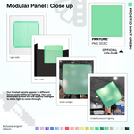 Shapeshift Base 46 Frosted Mint Green (PMS 353 C) modular panels shown in real life