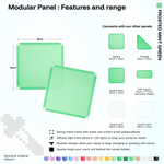 Shapeshift Base 46 Frosted Mint Green (PMS 353 C) modular panel close-up features
