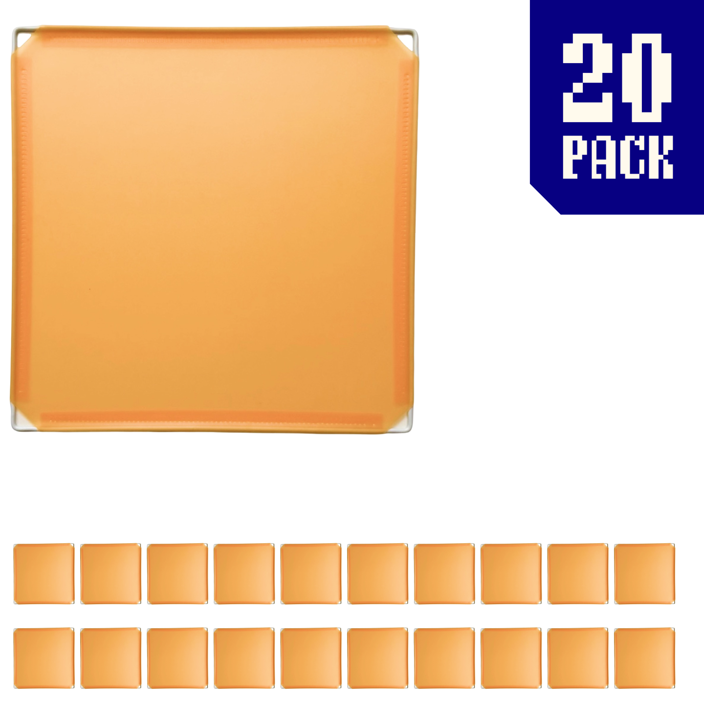 Square Panel (35x35cm) - Frosted Mustard Yellow - 20 Multipack