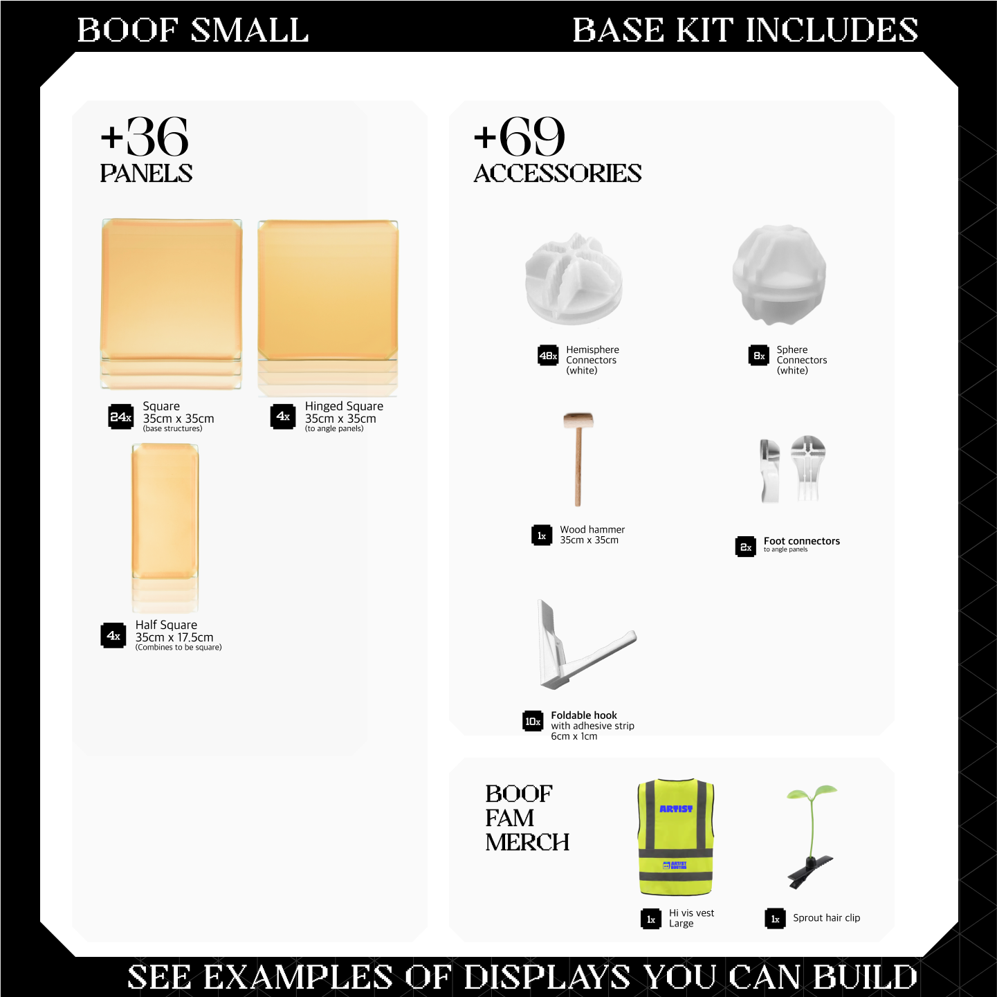 BOOF Small  - Modular cube Artist table setup