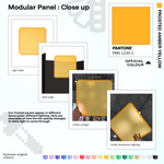 Shapeshift Base 46 Frosted Amber Yellow (PMS 1235 C) modular panels shown in real life