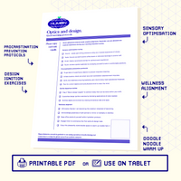 OPTICS & DESIGN - Checklist for Anti procrastination, sensory optimisation, design ignition and wellness alignment by Humon